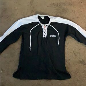 VS Pink oversized flower sweatshirt